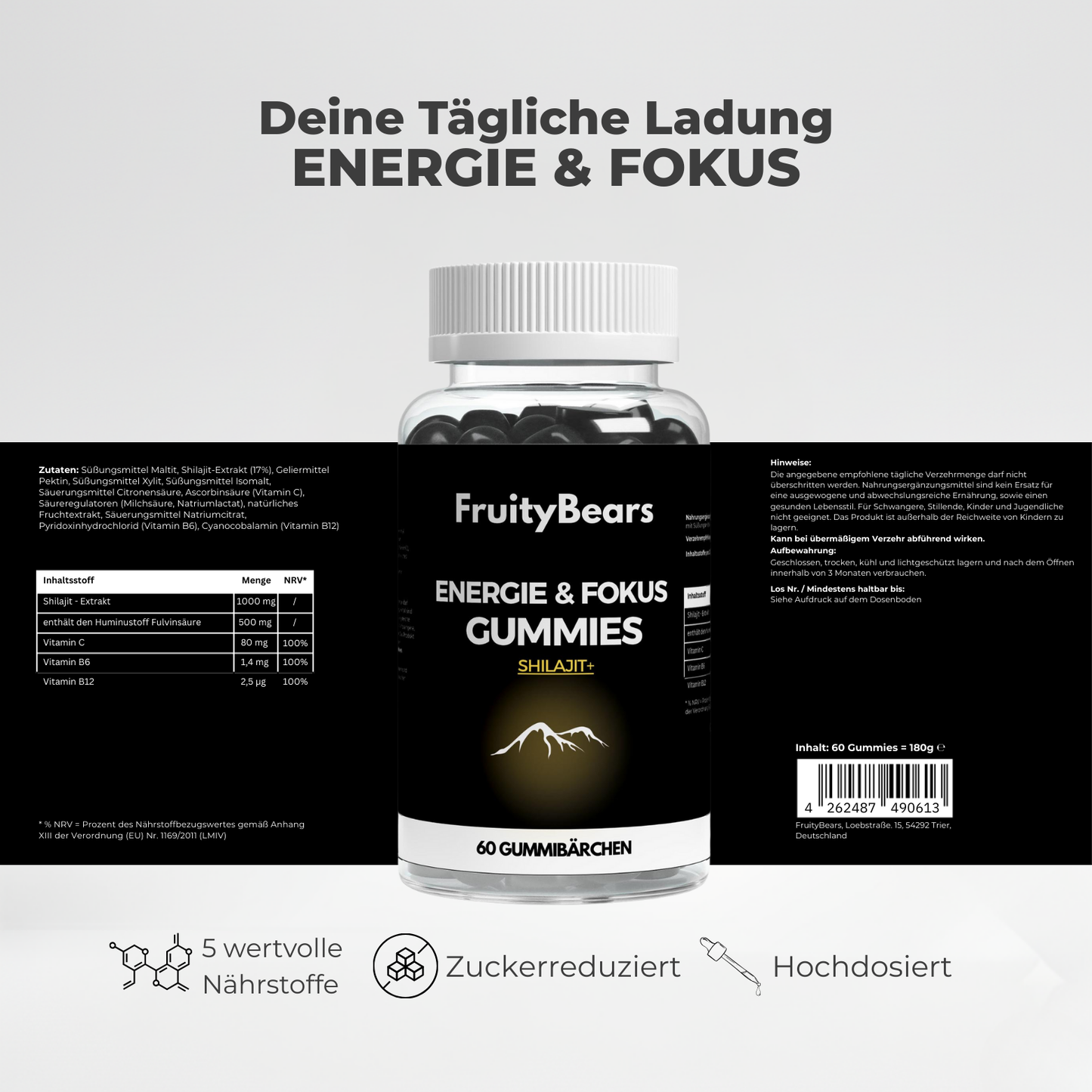 Energy &amp; Focus - Shilajit Gummies 