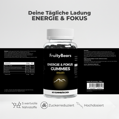 Energy &amp; Focus - Shilajit Gummies 